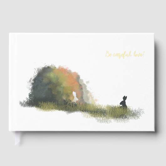 Twee konijnen in een veld gastenboek (Voorkant)