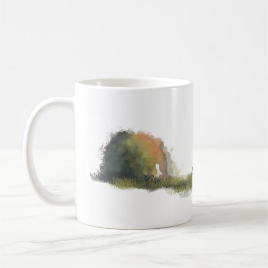 Twee konijnen in een veld koffiemok (Links)