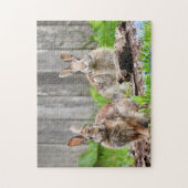 Twee konijnen legpuzzel (Verticaal)