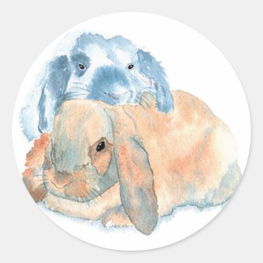 Twee Konijnen Stickers (Voorkant)