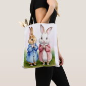 Twee konijnen tote bag (Dichtbij)