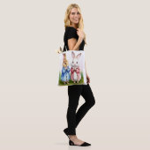Twee konijnen tote bag (Op model)