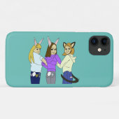 Twee konijntjes en een kat Case-Mate iPhone case (Achterkant (horizontaal))