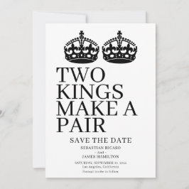 Twee Koningen Maken Een Paar Huwelijk Voor Homosek Aankondiging