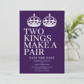 Twee koningen maken een paardenweddenschap aankondiging (Staand voorkant)