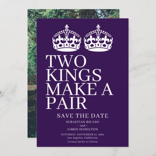 Twee koningen maken een paardenweddenschap aankondiging (Voorkant / Achterkant)