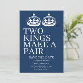 Twee koningen maken een paardenweddenschap aankondiging (Staand voorkant)