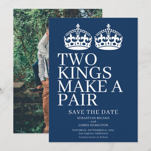 Twee koningen maken een paardenweddenschap aankondiging (Voorkant / Achterkant)