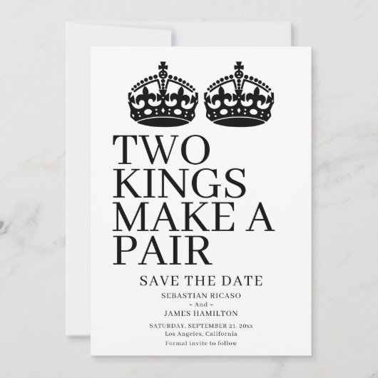 Twee koningen maken een paardenweddenschap aankondiging (Voorkant)