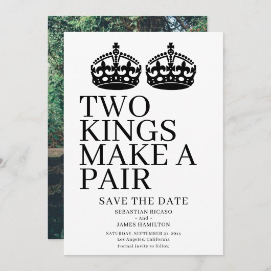 Twee koningen maken een paardenweddenschap aankondiging (Voorkant / Achterkant)