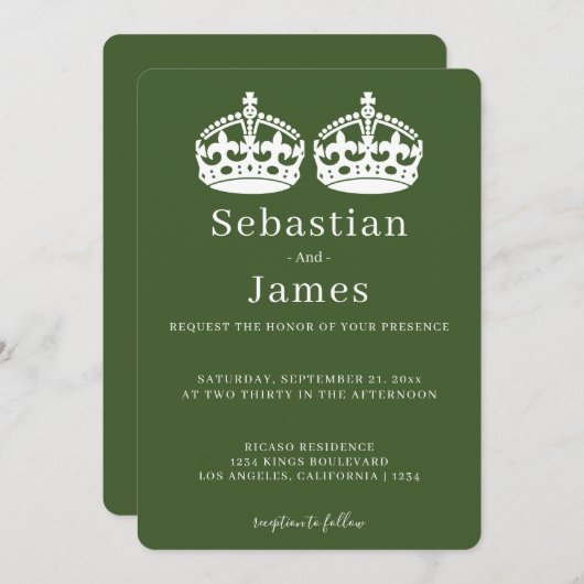 Twee koningen maken een parse kroonkroon met een g (Voorkant / Achterkant)