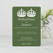 Twee koningen maken een parse kroonkroon met een g (Staand voorkant)