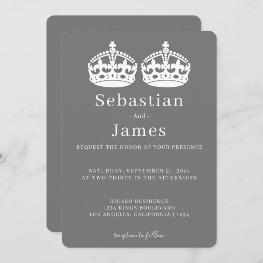 Twee koningen maken een parse kroonkroon met een g (Voorkant / Achterkant)