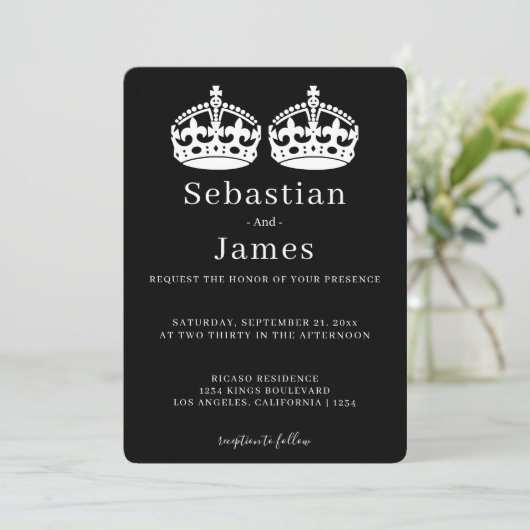 Twee koningen maken een parse kroonkroon met een g (Staand voorkant)