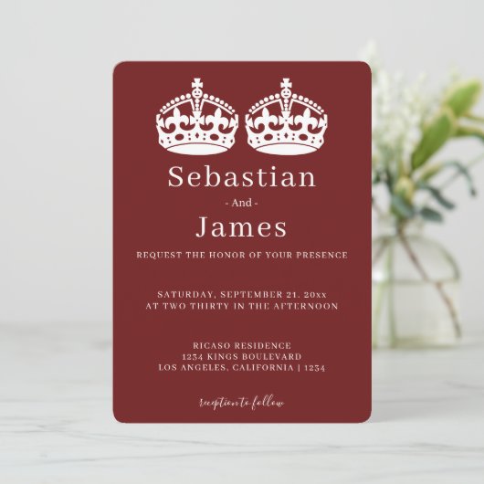 Twee koningen maken een parse kroonkroon met een g (Staand voorkant)