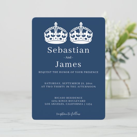 Twee koningen maken een parse kroonkroon met een g (Staand voorkant)