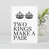 Twee koningen maken een parse kroonkroon met een g aankondiging (Staand voorkant)
