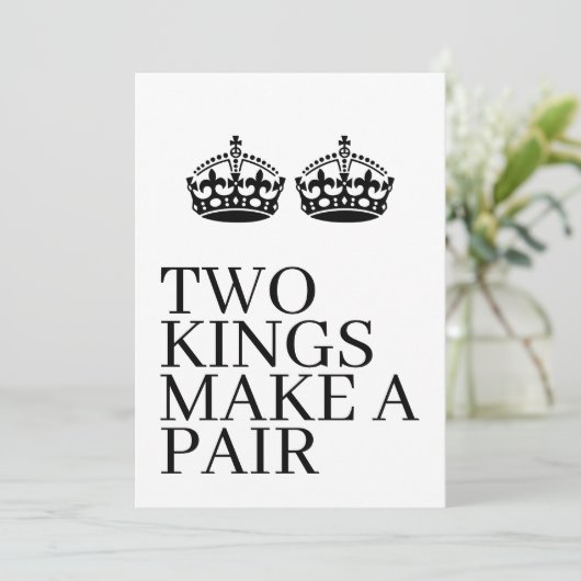 Twee koningen maken een parse kroonkroon met een g aankondiging (Staand voorkant)