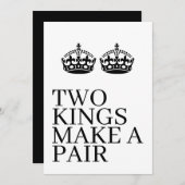 Twee koningen maken een parse kroonkroon met een g aankondiging (Voorkant / Achterkant)