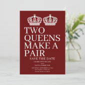 Twee koninginnen maken een homo-lesbiennes aankondiging (Staand voorkant)