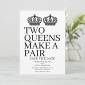 Twee koninginnen maken een homo-lesbiennes aankondiging (Staand voorkant)