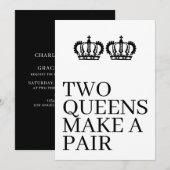 Twee koninginnen maken een homo-lesbiennes aankondiging (Voorkant / Achterkant)