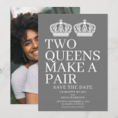 Twee koninginnen maken een homo-lesbiennes aankondiging (Voorkant / Achterkant)