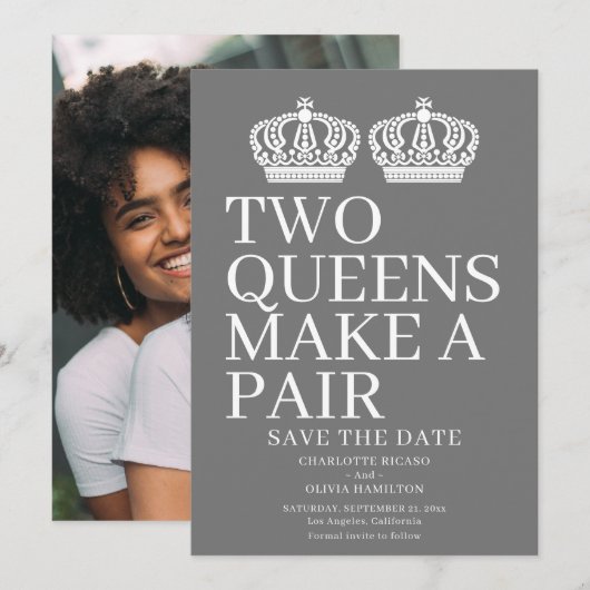 Twee koninginnen maken een homo-lesbiennes aankondiging (Voorkant / Achterkant)