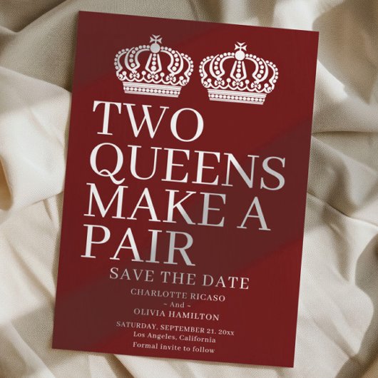 Twee koninginnen maken een homo-lesbiennes aankondiging