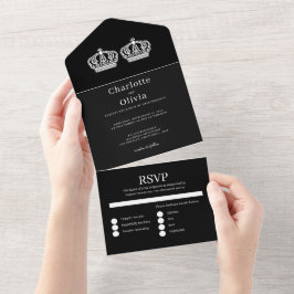 Twee koninginnen maken een paar homohuwelijk all in one uitnodiging