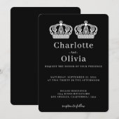 Twee koninginnen maken een paarse kroongewas met e (Voorkant / Achterkant)