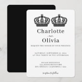 Twee koninginnen maken een paarse kroongewas met e (Voorkant / Achterkant)