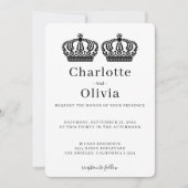 Twee koninginnen maken een paarse kroongewas met e (Voorkant)