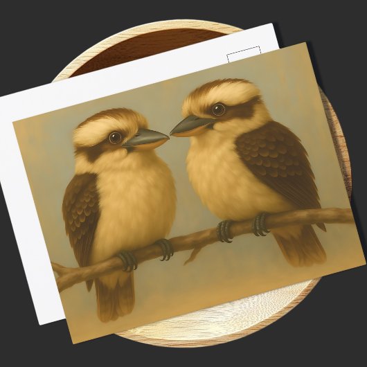 Twee Kookaburras Briefkaart Australian Bird Art Pr