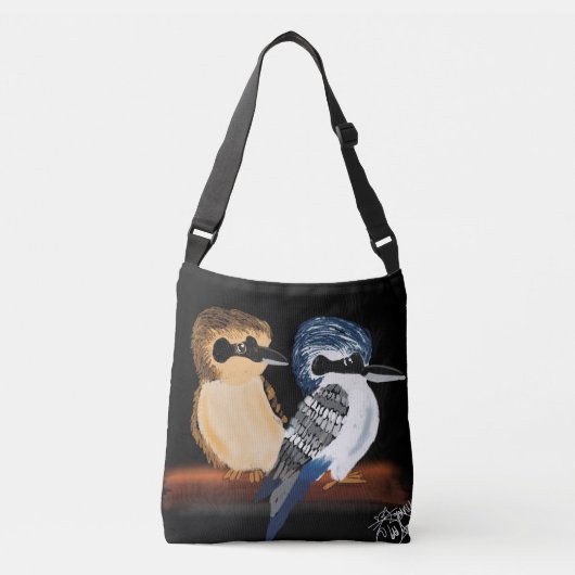 Twee Kookaburra's crossbody tas  (Voorkant)