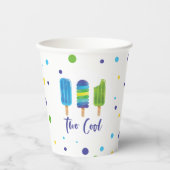 Twee kool 2e verjaardag blauw groen papieren bekers (Voorkant)