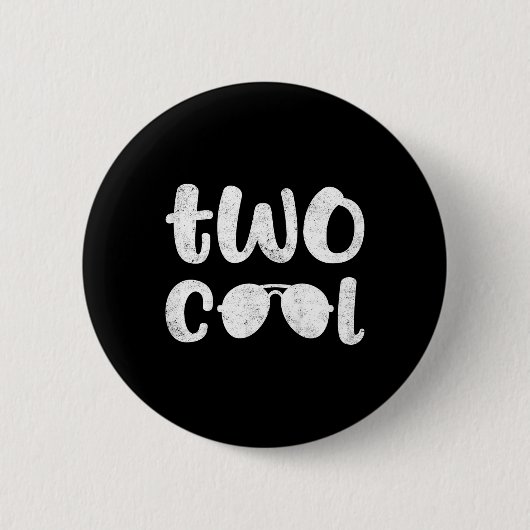 Twee kool 2e verjaardag cadeau 2 jaar oude jongen ronde button 5,7 cm (Voorkant)
