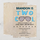 Twee kool 2e verjaardag uitnodigingen (Voorkant / Achterkant)