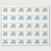 Twee kool, aangepast, tweede verjaardag, verlooppa cadeaupapier (Vlak)