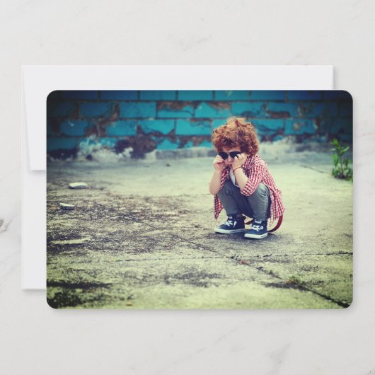 Twee kool Birthday-fotouitnodiging Kaart (Achterkant)