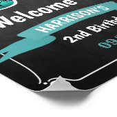 Twee kool-bordjes voor tweede verjaardag poster (Hoek)