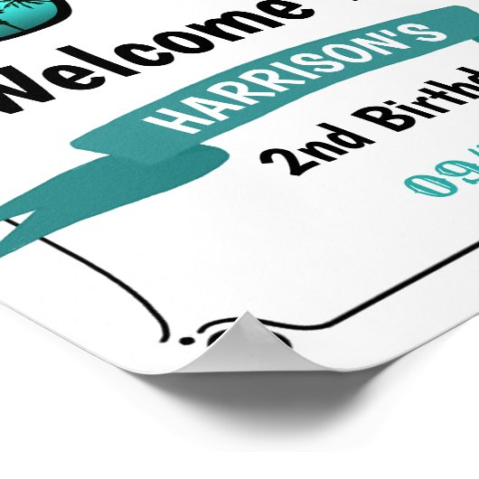 Twee kool boys 2e verjaardag poster (Hoek)