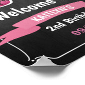 Twee kool-kalkboard op tweede verjaardag poster (Hoek)