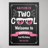 Twee kool-kalkboard op tweede verjaardag poster (Voorkant)