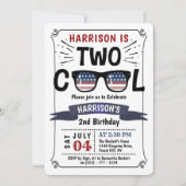 Twee kool van 4 juli jongens van 2e verjaardag kaart (Voorkant)