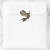 Twee kopende Koninklijke Python of Ball Python - P Vierkante Sticker (Tas)