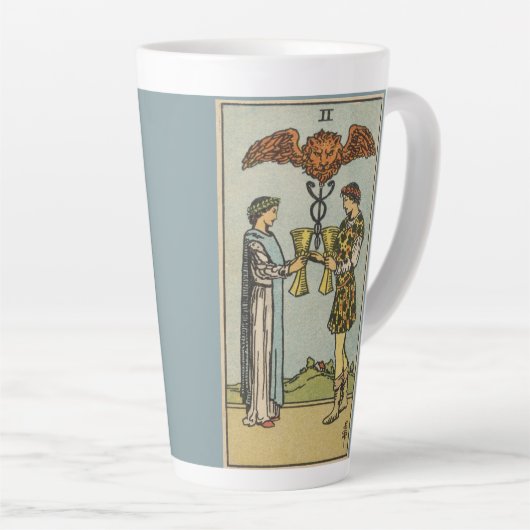 Twee kopjes Tarot Art Latte Cup (Rechterhoek)