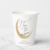 Twee kopjes van het Moon Birthday Paper Papieren Bekers (Voorkant)