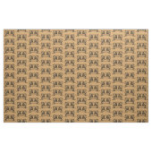twee koppen paarden en hoefijzer stof (Yard (91,4 cm))
