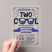 Twee koudebogen, tweede verjaardag acryl uitnodigingen (Insitu (Draagbaar))